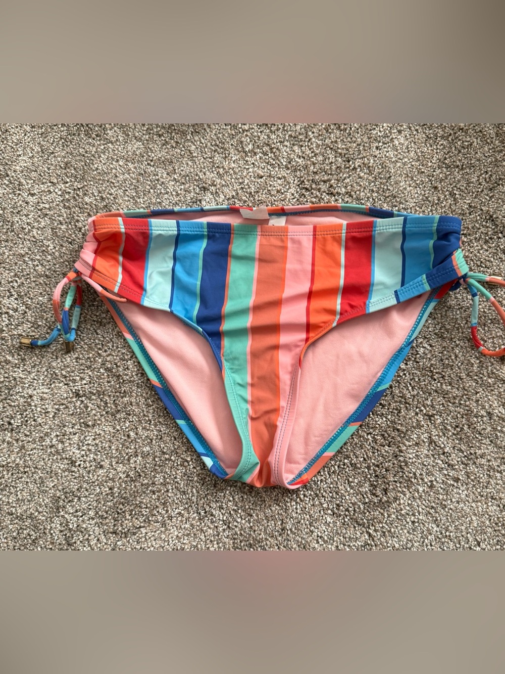 Striped Multicolor Bikini Bottoms